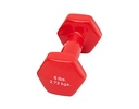 Fabrication CanDo 6 lb Vinyl Coated Cast Iron Dumbbell, Red