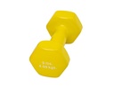Fabrication CanDo 9 lb Vinyl Coated Cast Iron Dumbbell, Yellow