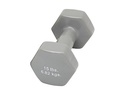 Fabrication CanDo 15 lb Vinyl Coated Cast Iron Dumbbell, Silver