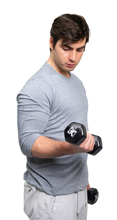 Fabrication CanDo 8 lb Vinyl Coated Cast Iron Dumbbell, Black, 2/Pack