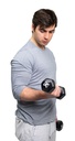 Fabrication CanDo 8 lb Vinyl Coated Cast Iron Dumbbell, Black, 2/Pack
