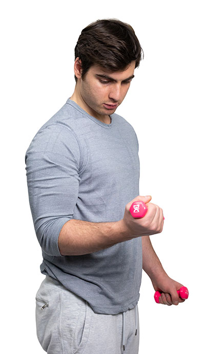 Fabrication CanDo 1 lb Vinyl Coated Cast Iron Dumbbell, Pink