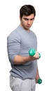 Fabrication CanDo 3 lb Vinyl Coated Cast Iron Dumbbell, Green