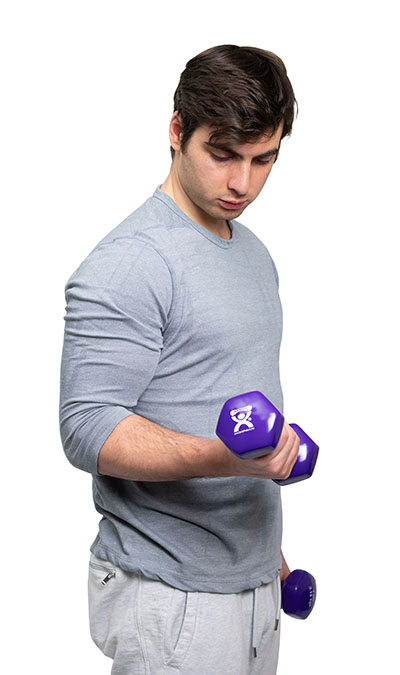 Fabrication CanDo 7 lb Vinyl Coated Cast Iron Dumbbell, Purple