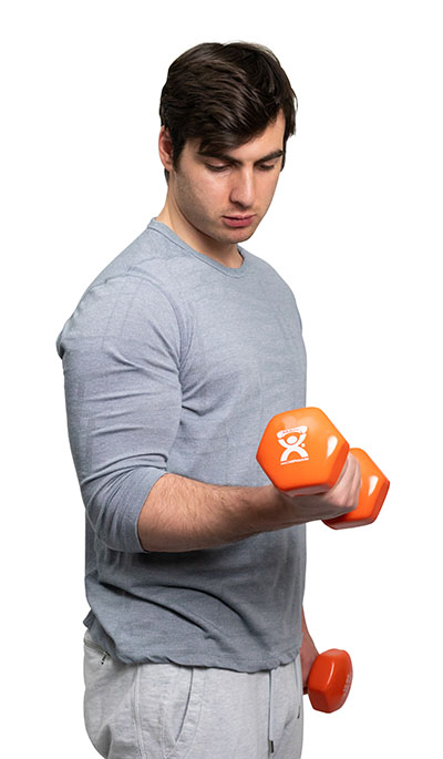 Fabrication CanDo 10 lb Vinyl Coated Cast Iron Dumbbell, Orange