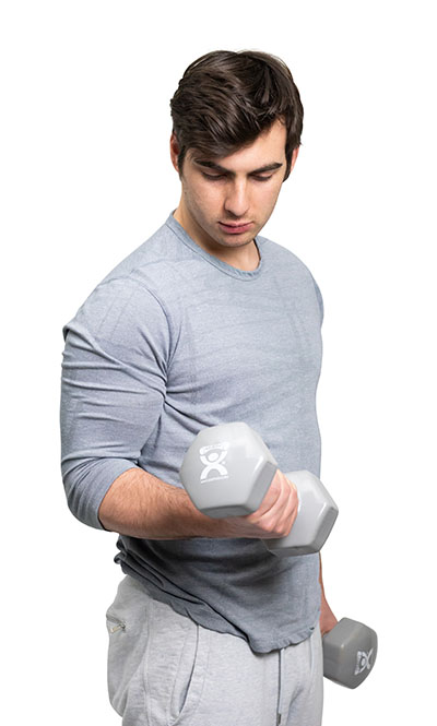 Fabrication CanDo 15 lb Vinyl Coated Cast Iron Dumbbell, Silver