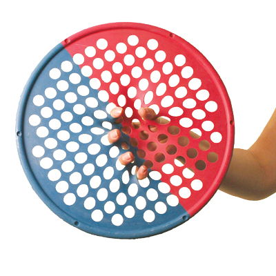 Fabrication CanDo 14 inch Large Multi-Resistance Low-Powder Hand Exercise Web, Red & Blue