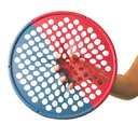 Fabrication CanDo 14 inch Large Multi-Resistance Low-Powder Hand Exercise Web, Red & Blue