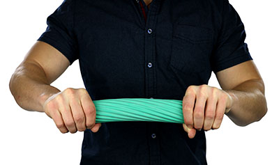 Fabrication CanDo Twist-n-Bend 12 inch Medium Flexible Hand Exercise Bar, Green