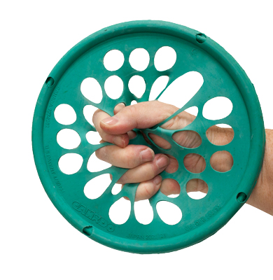Fabrication CanDo 7 inch Small Medium Low-Powder Hand Exercise Web, Green