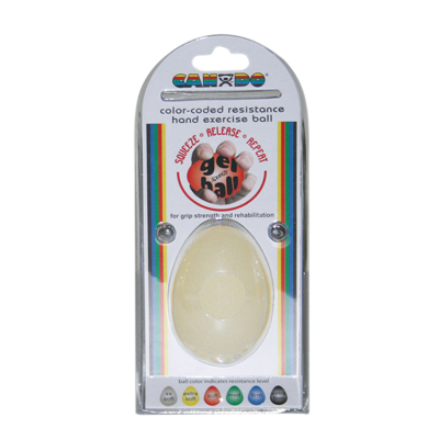 Fabrication CanDo Large Gel XX-Light Cylindrical Hand Squeeze Ball, Tan