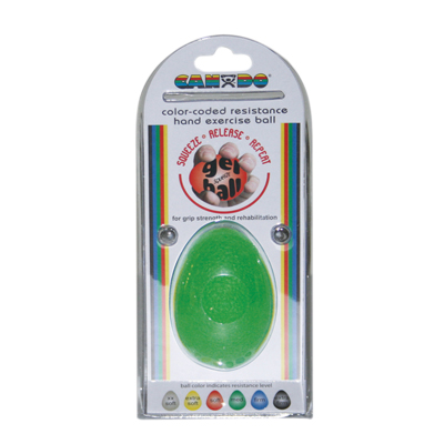 Fabrication CanDo Large Gel Medium Cylindrical Hand Squeeze Ball, Green