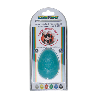 Fabrication CanDo Large Gel Heavy Cylindrical Hand Squeeze Ball, Blue