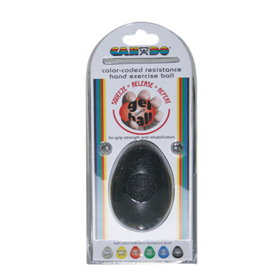 Fabrication CanDo Large Gel X-Heavy Cylindrical Hand Squeeze Ball, Black