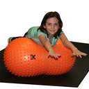 Fabrication CanDo 20 inch x 39 inch Inflatable Exercise Sensi-Saddle Roll, Orange