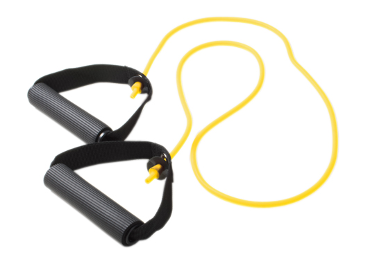 Fabrication CanDo 48 inch Low Powder X-Light Exercise Tubing w/ Handles, Yellow