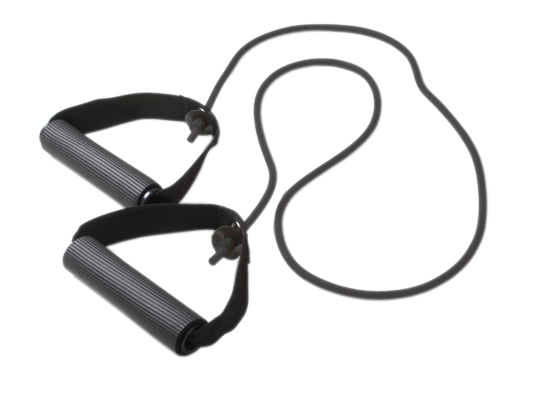 Fabrication CanDo 48 inch Low Powder X-Heavy Exercise Tubing w/ Handles, Black