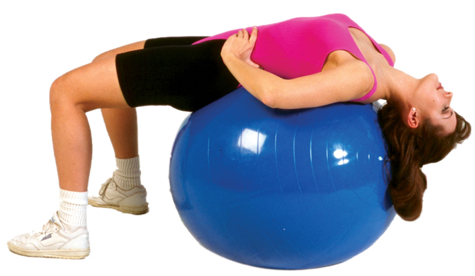 Fabrication CanDo 34 inch PVC Standard Inflatable Exercise Ball, Blue