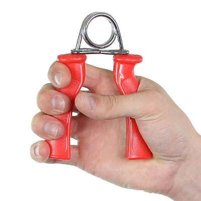 Fabrication CanDo Fixed Medium Resistance Hand Grip, Red, 2/Pack