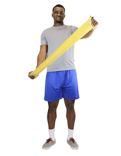 Fabrication CanDo 4 ft Low Powder XX-Light Pre-Cut Exercise Bands, Tan, 40/Box
