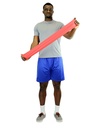 Fabrication CanDo 4 ft Low Powder Light Pre-Cut Exercise Bands, Red, 40/Box
