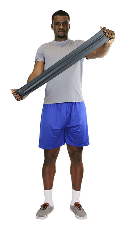 Fabrication CanDo 4 ft Low Powder X-Heavy Pre-Cut Exercise Bands, Black, 40/Box