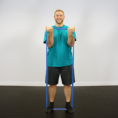 Fabrication CanDo 30 inch Latex Heavy Band Exercise Loop, Blue