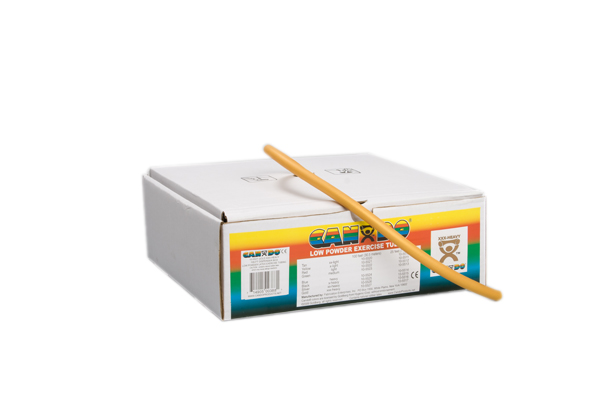Fabrication CanDo 100 ft Low Powder XXX-Heavy Exercise Tubing Roll w/ Dispenser Box, Gold