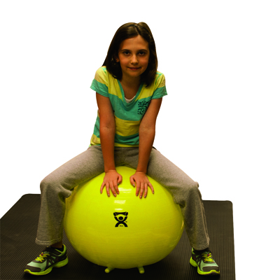 Fabrication CanDo 18 inch Inflatable Exercise Ball w/ Stability Feet, Yellow