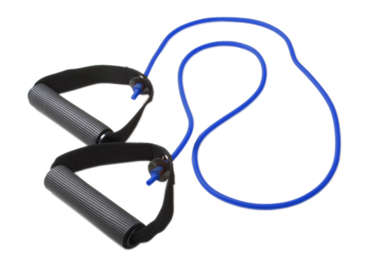 Fabrication CanDo 48 inch Low Powder Heavy Exercise Tubing w/ Handles, Blue