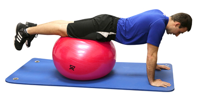 Fabrication CanDo 30 inch PVC Standard Inflatable Exercise Ball, Red