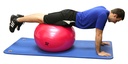 Fabrication CanDo 30 inch PVC Standard Inflatable Exercise Ball, Red