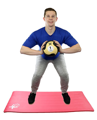 Fabrication CanDo 1 lb Rubber Firm Medicine Ball, Tan