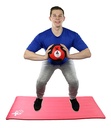 Fabrication CanDo 4 lb Rubber Firm Medicine Ball, Red