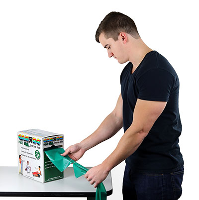 Fabrication CanDo Perf 100 100 yd Medium Low Powder Exercise Band Roll, Green