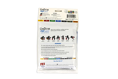 Fabrication CanDo 4 ft Low Powder Moderate Exercise Band w/ PEP Pack, Assorted Color, 3 Pieces/Pack