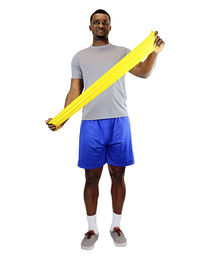 Fabrication CanDo 4 ft Latex Free X-Light Pre-Cut Exercise Bands, Yellow, 40/Box