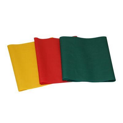 Fabrication CanDo 4 ft Latex Free Easy Exercise Band w/ PEP Pack, Assorted Color, 3 Pieces/Pack