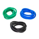 Fabrication CanDo 6 ft Latex Free Moderate Exercise Tubing w/ PEP Pack, Assorted Color, 3 Pieces/Pack