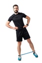 Fabrication CanDo 35 inch Low Powder Heavy Exercise Tubing w/ Cuff Exerciser, Blue