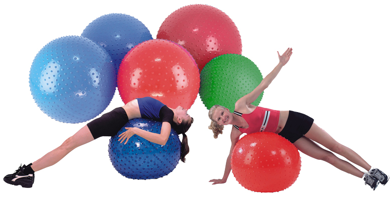 Fabrication CanDo 39 inch Inflatable Exercise Sensi-Ball, Red