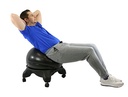 Fabrication CanDo Adult Plastic Mobile Ball Stool w/ 22 inch Black Ball