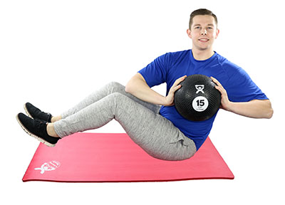 Fabrication CanDo 15 lb Rubber Firm Medicine Ball, Black