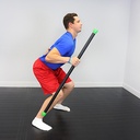 Fabrication CanDo Jumbo WaTE 10 lb Weighted Exercise Bar, Light Green