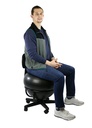 Fabrication CanDo 250 lb Metal Mobile Ball Chair w/ 22 inch Black Ball & Back
