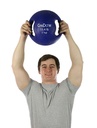 Fabrication CanDo 15.4 lb Molded Dual Handle Medicine Ball, Blue