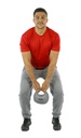 Fabrication CanDo 15 lb Rubber Shell One Handle Medicine Ball, Silver