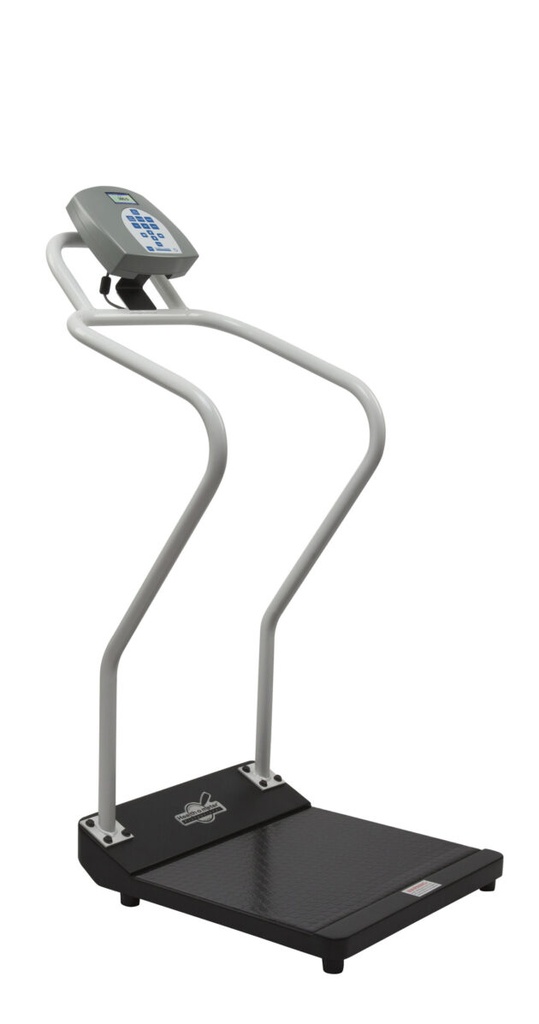 Health O Meter Professional 1000 lb Antimicrobial Digital Platform Scale Kilograms Only w/ Extended Handrails