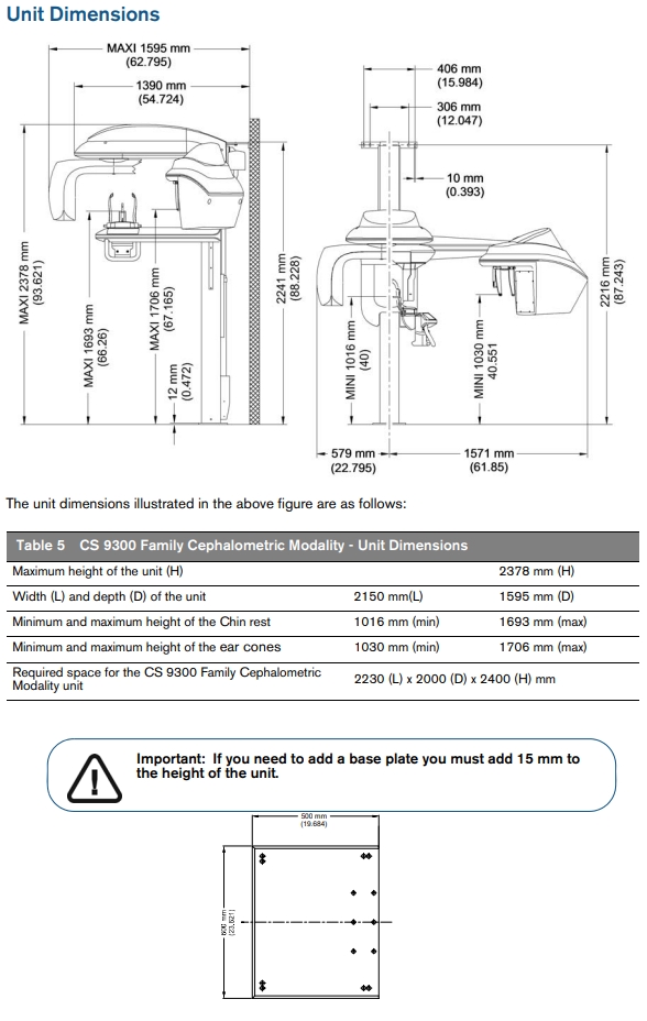 Carestream Kodak 9000C Cephalometric + 2D Panoramic X-ray