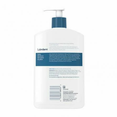 Johnson & Johnson Lubriderm 16 fl oz Fragrance Free Daily Moisture Lotion, 12/Case